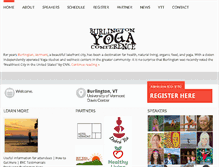 Tablet Screenshot of burlingtonyogaconference.com